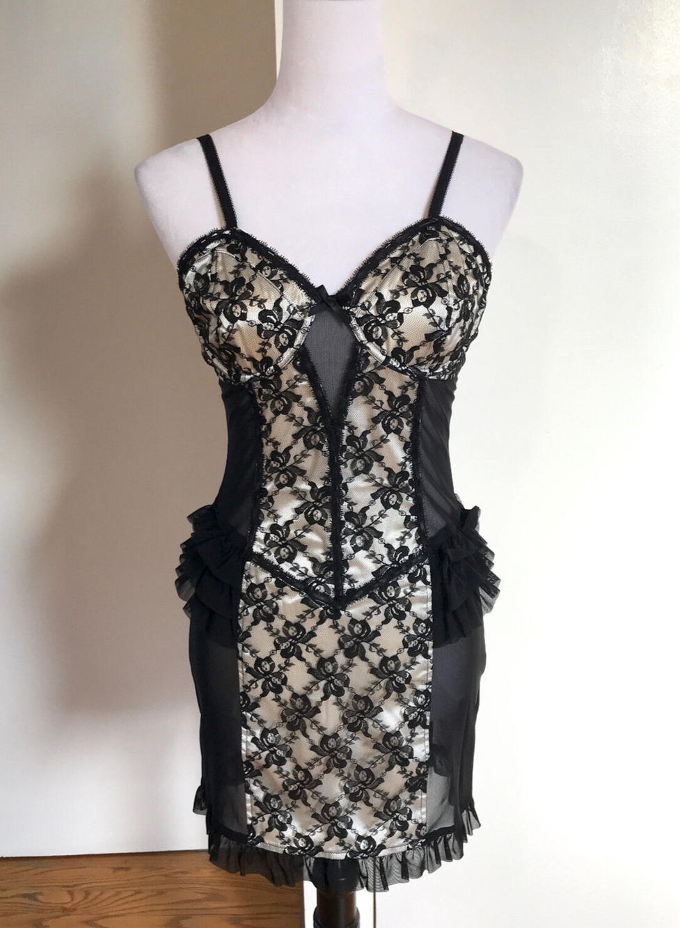 Lip Service Vintage Vaudeville Vamps Gothic Victorian Lace & Mesh Dress